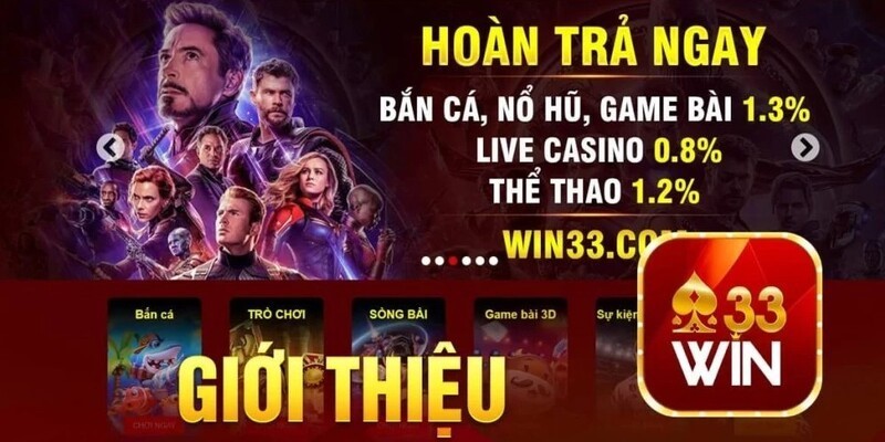 GIỚI THIỆU TỔNG QUAN VỀ NHÀ CÁI 33WIN