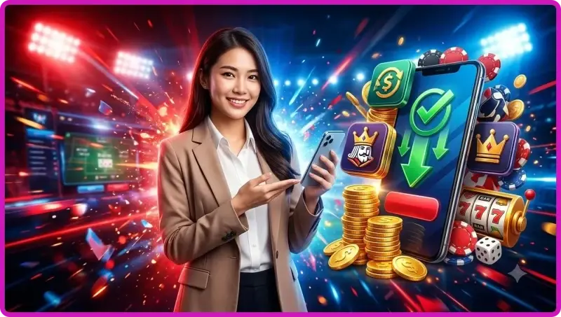 Người chơi rút tiền 79king thành công trên điện thoại với biểu tượng bảo mật